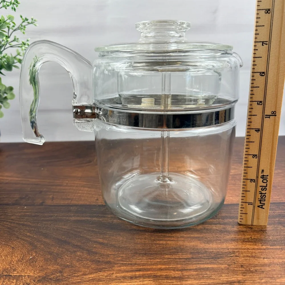 Pyrex 9 Cup Glass Flameware Coffee Percolator Complete 7759